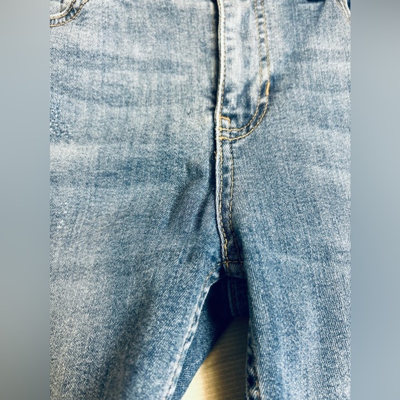 Free People Great Heights Distressed Skinny Jeans Frayed Hem Size 27 - Picture 9 of 9